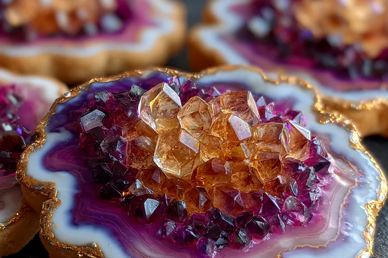 Cooking process for Vibrant Geode Sugar Cookies