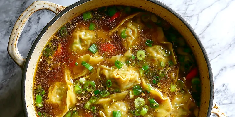 Viscous Potsticker Soup with Flavorful Dumplings