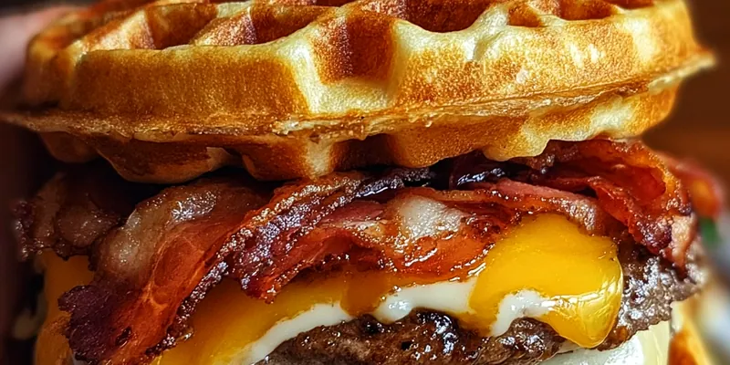 Waffle Bacon Cheeseburger
