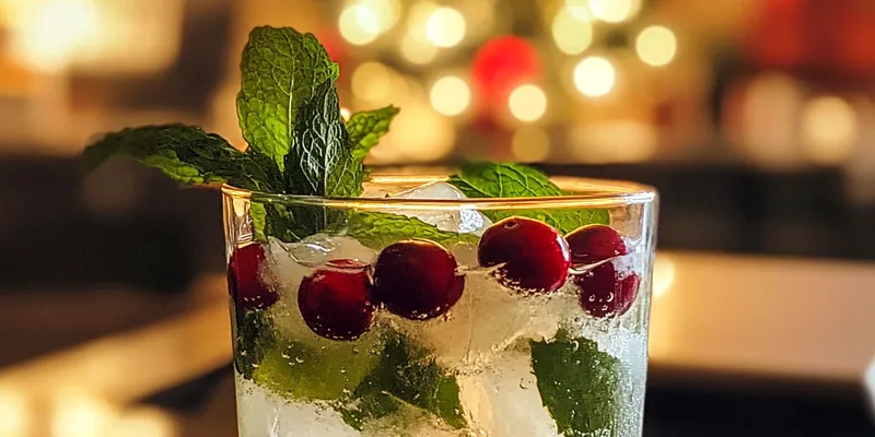 Festive White Mojito Cocktail