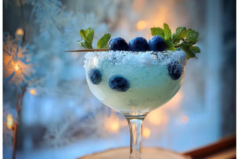Cooking process for Winter Blueberry Martini