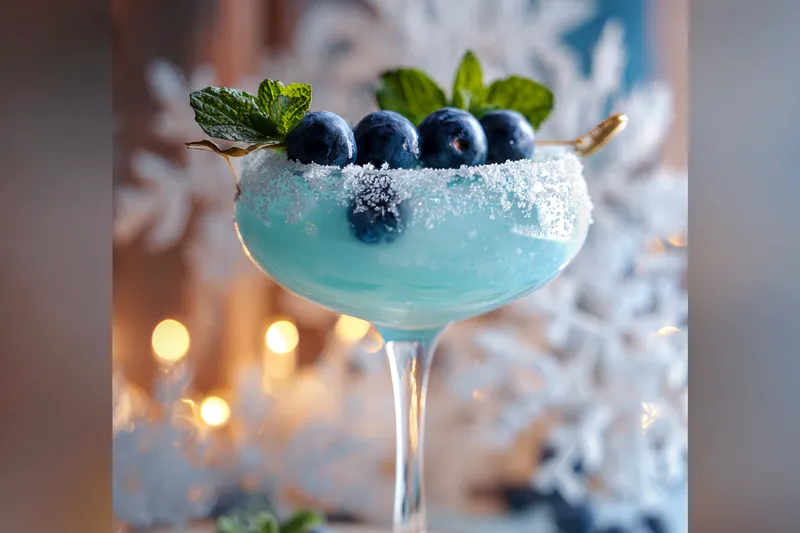 Fresh ingredients for Winter Blueberry Martini