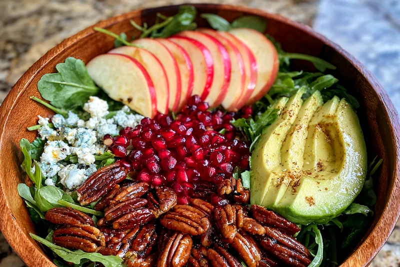 A close-up shot of the cooking process showcasing the roasted butternut squash for the salad.