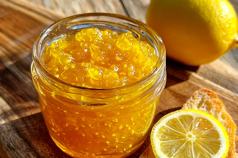 Cooking process for Zesty Lemon Fruit Preserve