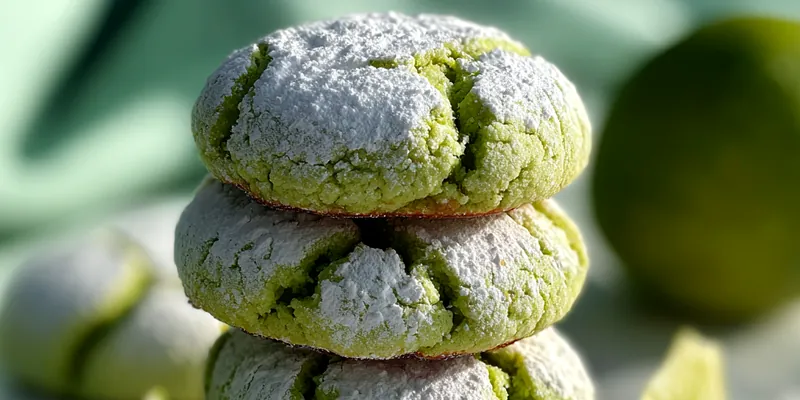 Zesty Lime Crinkle Cookies