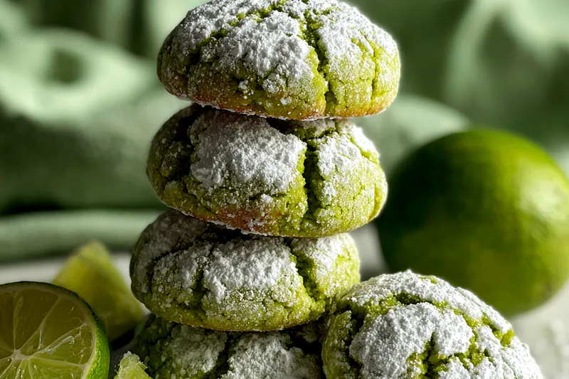 Fresh ingredients for Zesty Lime Crinkle Cookies